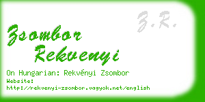 zsombor rekvenyi business card